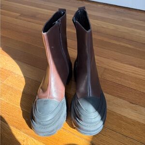 Brown and Black Ankle Boots